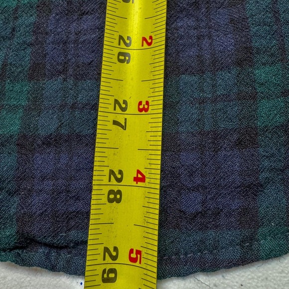 Pendleton Shirt Mens Large Green Blue Blackwatch Tartan Wool Button Down Plaid - Picture 12 of 13